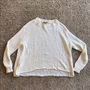 Wooden Ships oversized distressed crew neck light sweater size m/l